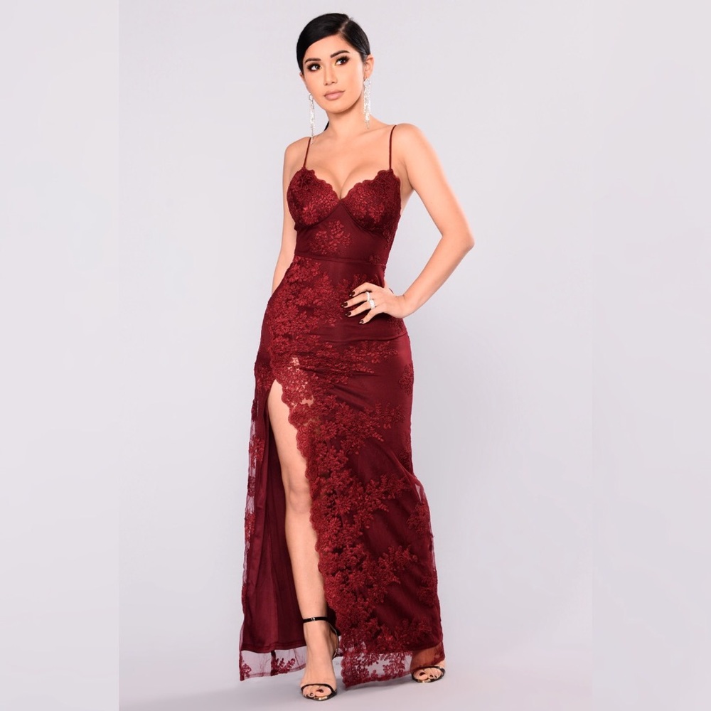 A Night In Tokyo alce Dress Burgundy
